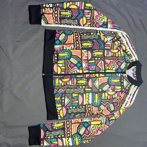 Adidas Girls Long Sleeve Printed Track Jacket